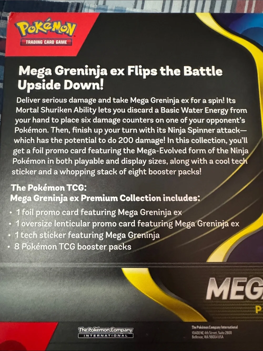 Mega Greninja-EX Premium Collection Pokemon TCG Chaos Rising 8 packs new sealed